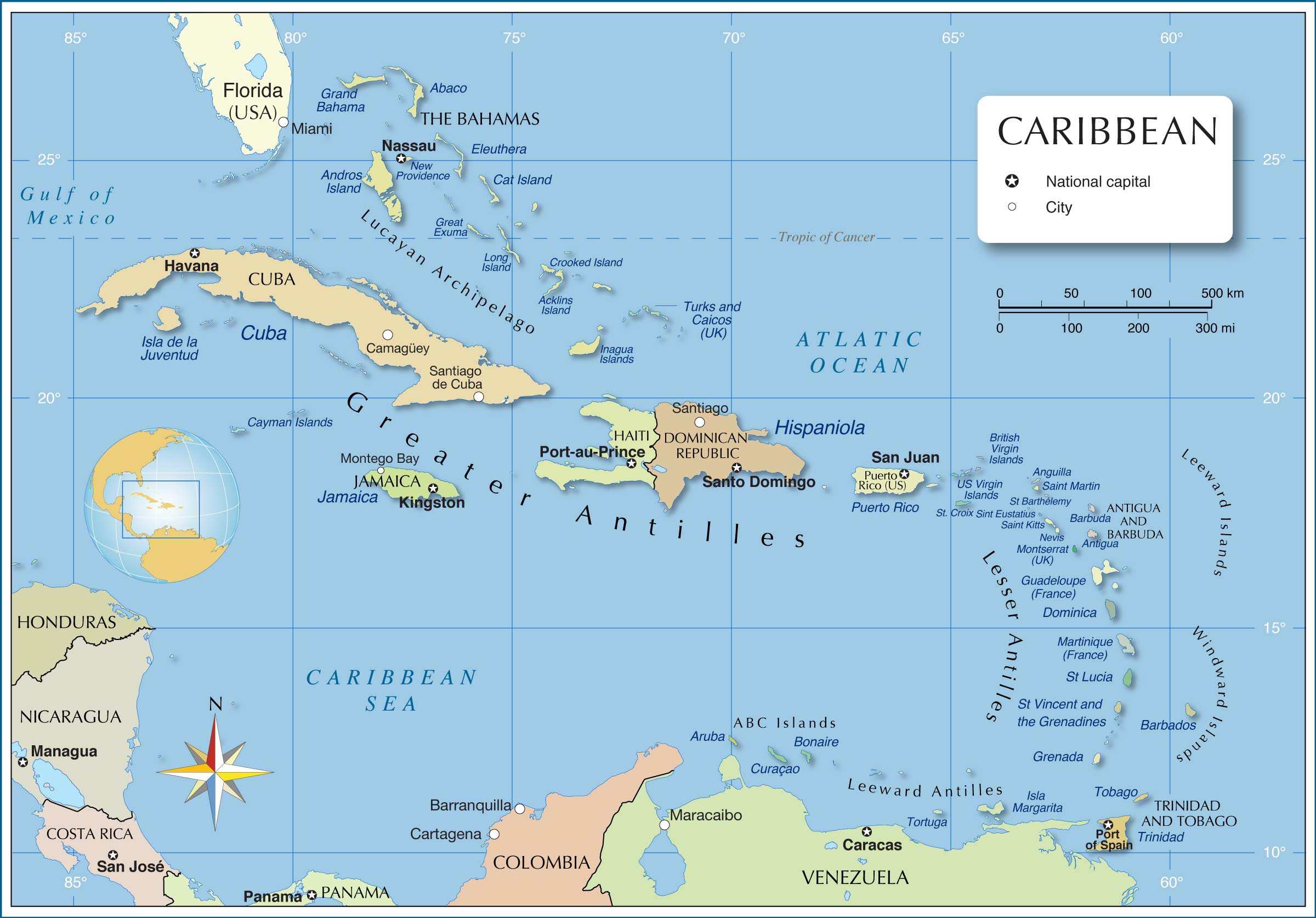 Caribbean Political Map Our Today Demo 