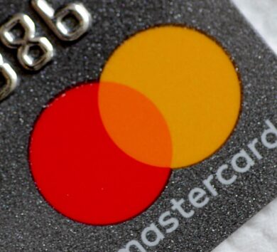 FILE PHOTO: Illustration photo of a Mastercard logo on a credit card
