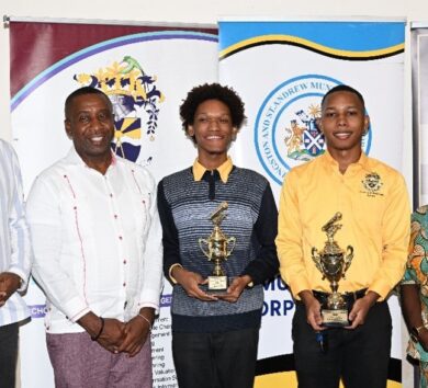 Prof Archer and Dr. Neufville with UTech Debaters